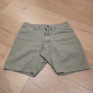 Ibex Men 30 Wool Cotton Blend Shorts Olive Green Hiking Outdoor Gorpcore Earthy